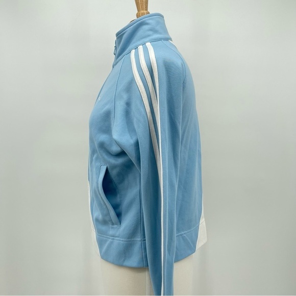 Adidas Blue Track Jacket Size Large FLAWED Adidas Blue Jacket - Picture 7 of 11
